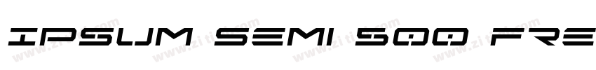 Ipsum Semi 500 Free字体转换